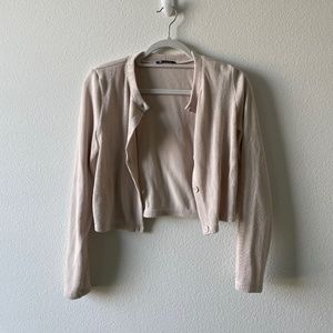 Zara cream colour cropped cardigan